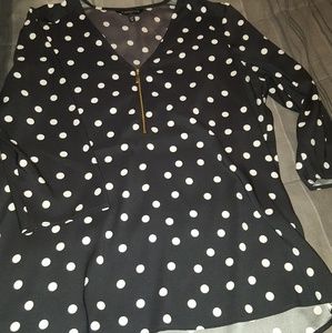 Polka Dot 3/4 length sleeve top